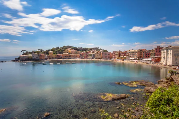 Utsikt Över Baia Del Silenzio Bukten Tystnad Sestri Levante Liguriska — Stockfoto