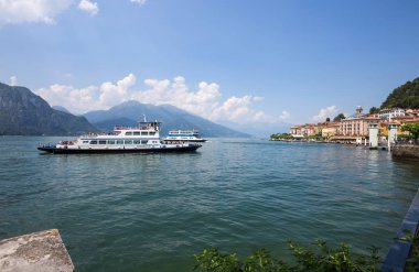 Bellagio, Italya, 19 Haziran 2019-Bellagio, Como Gölü, Italya küçük bir köy görünümü.