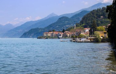 Bellagio, Italya, 19 Haziran 2019-Bellagio, Como Gölü, Italya küçük bir köy görünümü.