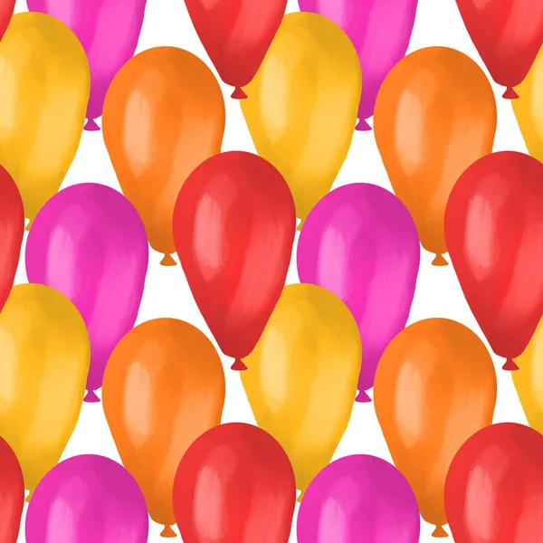 Χαρούμενα γενέθλια καλύτερο μοτίβο απρόσκοπτη πολύχρωμο μπαλόνι — Φωτογραφία Αρχείου