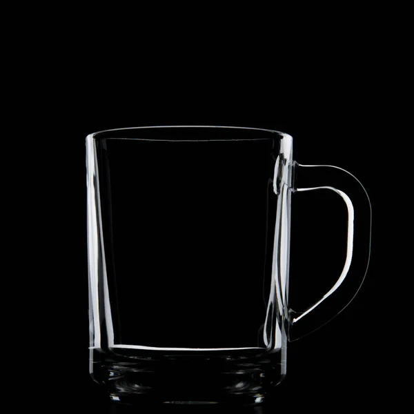 Склянка Чорному Фоні Темряві — стокове фото