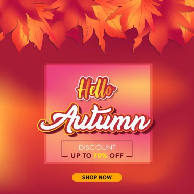 Sonbahar satış arka plan güzel olay yaprakları ile tasarım