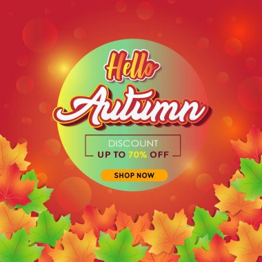 Sonbahar satış arka plan güzel olay yaprakları ile tasarım