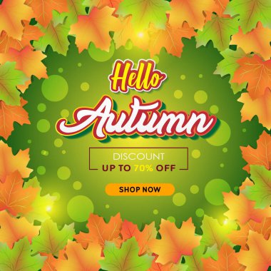 Sonbahar satış arka plan güzel olay yaprakları ile tasarım