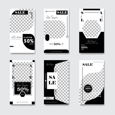 Dijital pazarlama için moda yazı şablonu sosyal medya afişler. Sahil yolu marka moda. Hikayeler. Akarsu. hikaye, internet web afiş, el ilanı, afiş ve brochure.fluid. Vektör çizim.