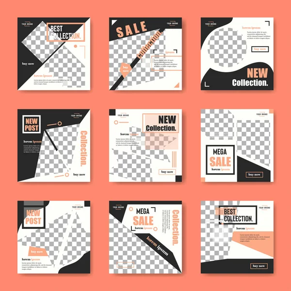 Dijital pazarlama için moda yazı şablonu sosyal medya afişler. Sahil yolu marka moda. Hikayeler. Akarsu. hikaye, internet web afiş, el ilanı, afiş ve brochure.fluid. Vektör çizim. -Vektör