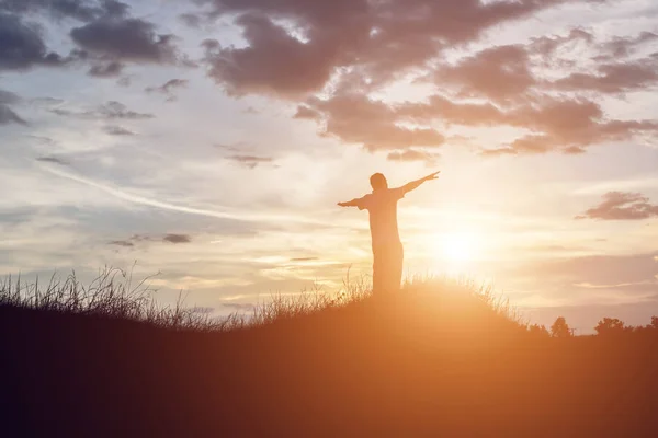 Man Sunset — Stock Photo, Image