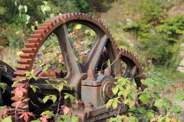 Belçika ardennes bir ormanda eski Mekanik vites