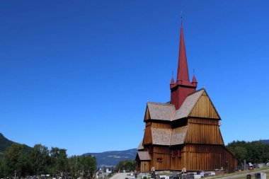 Güzel çıta kilise Ringebu Norveç ' in başlangıçta 1220 yılında inşa