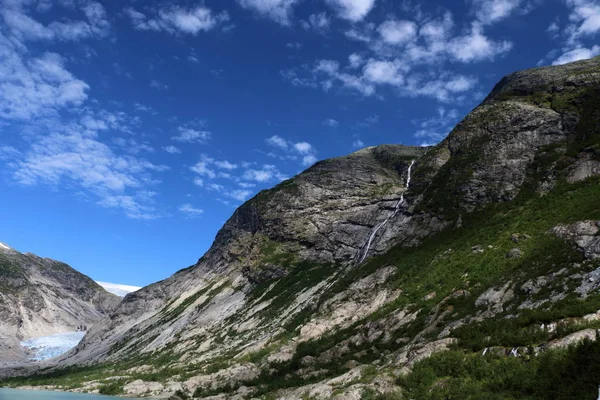 氷河Briksdalbreenノルウェー Jostedalbreen — ストック写真