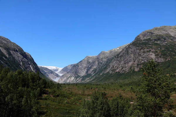 Schöner Nigardsbreen Gletscher Norwegen Ein Seitlicher Arm Des Grössten Gletschers — Stockfoto