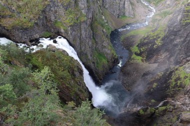 Voringfossen Norveç'te, şelale
