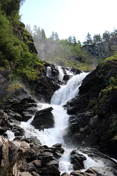 Bella Cascata Norvegia — Foto Stock