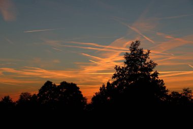 Hollanda'da güzel gün batımı 