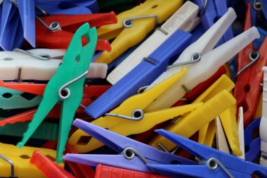 Clothespin renkli yakın çekim