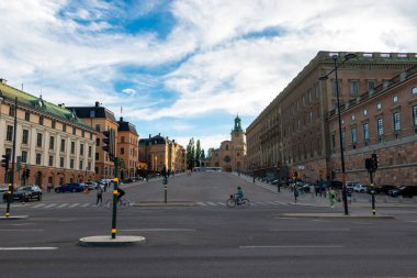 Stockholm, İsveç Temmuz 2019 Gamla Stan Stockholm eski ortaçağ kenti