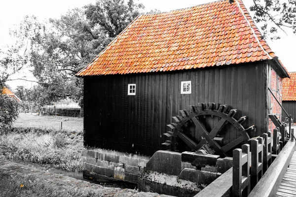 Старая Мельница Измельчения Зерна 1690 Года Поместье Oldemeule Твенте Нидерланды — стоковое фото