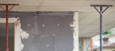 Şantiye - yükleme için cephe bina yalıtım dış therm.
