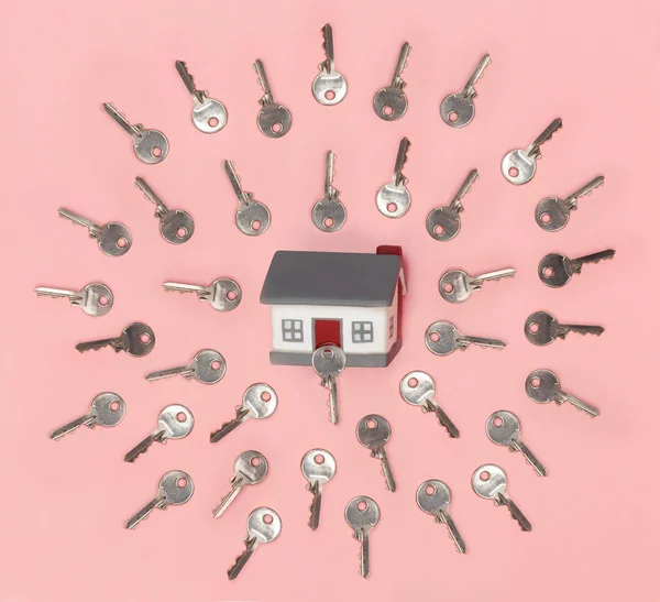 House Keys Symbolize Egg Sperm Metaphor Buying House — Stock Photo, Image