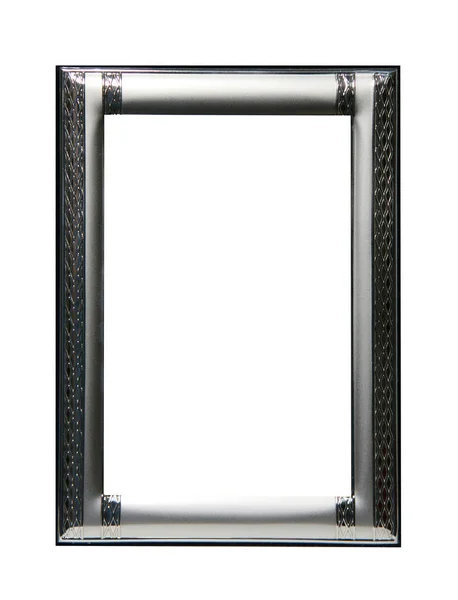 Rektangulär Silver Ram Isolerad Vit Bakgrund — Stockfoto