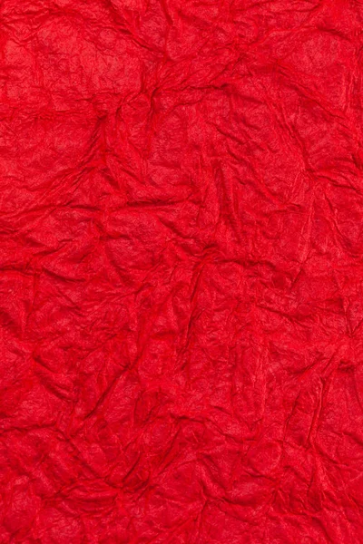 Achtergrond Oppervlak Van Rode Gerimpeld Verfrommeld Papier — Stockfoto
