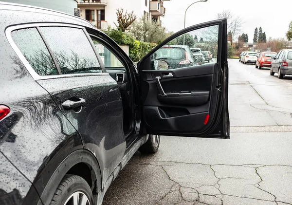 Car Door Forgotten Open Danger Concept Car Accidents — Stock Photo, Image