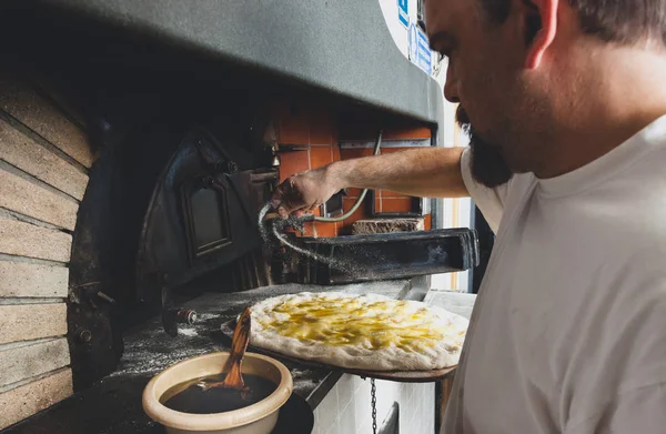 Schiacciata All Olio Est Une Des Meilleures Pâtisseries Toscane Est — Photo