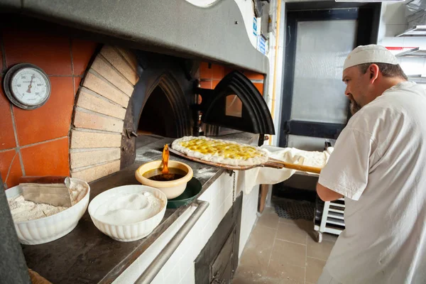 Schiacciata All Olio Est Une Des Meilleures Pâtisseries Toscane Est — Photo