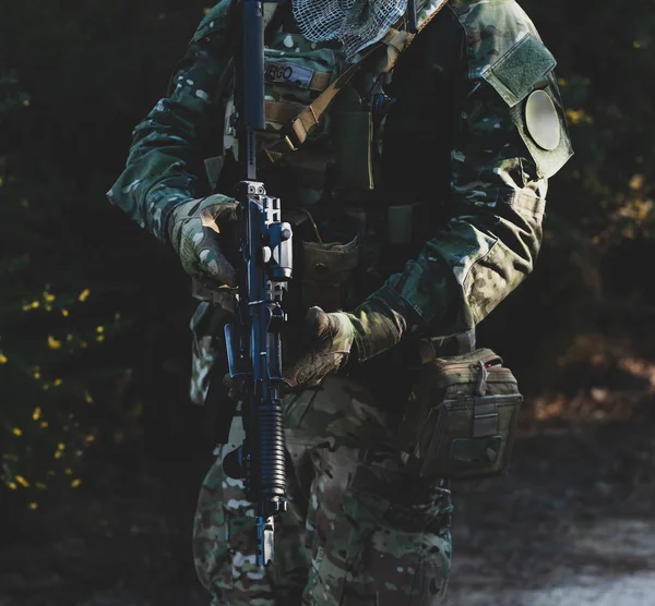 Airsoft militaire spel — Stockfoto