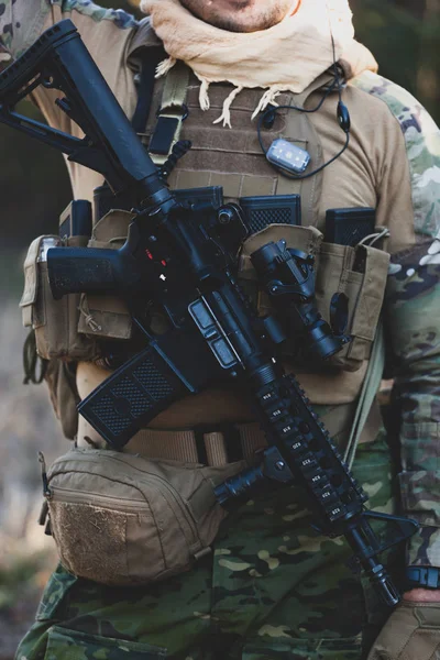 Airsoft militaire spel — Stockfoto