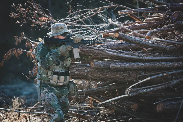 Airsoft military game — Stock Photo, Image