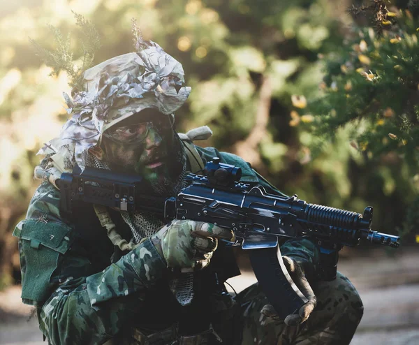 Airsoft jogo militar — Fotografia de Stock