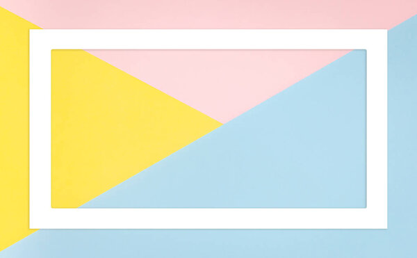 Abstract geometric shape pastel colors.