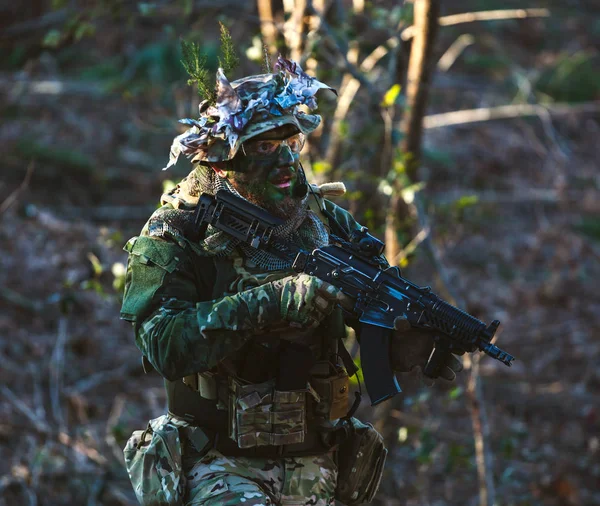 Airsoft wojskowa gra — Zdjęcie stockowe