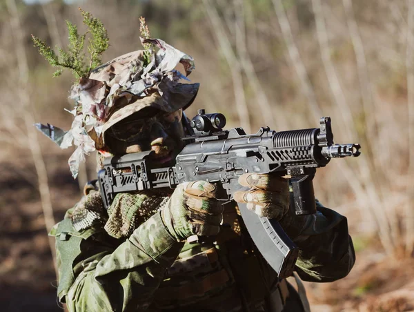 Airsoft wojskowa gra — Zdjęcie stockowe