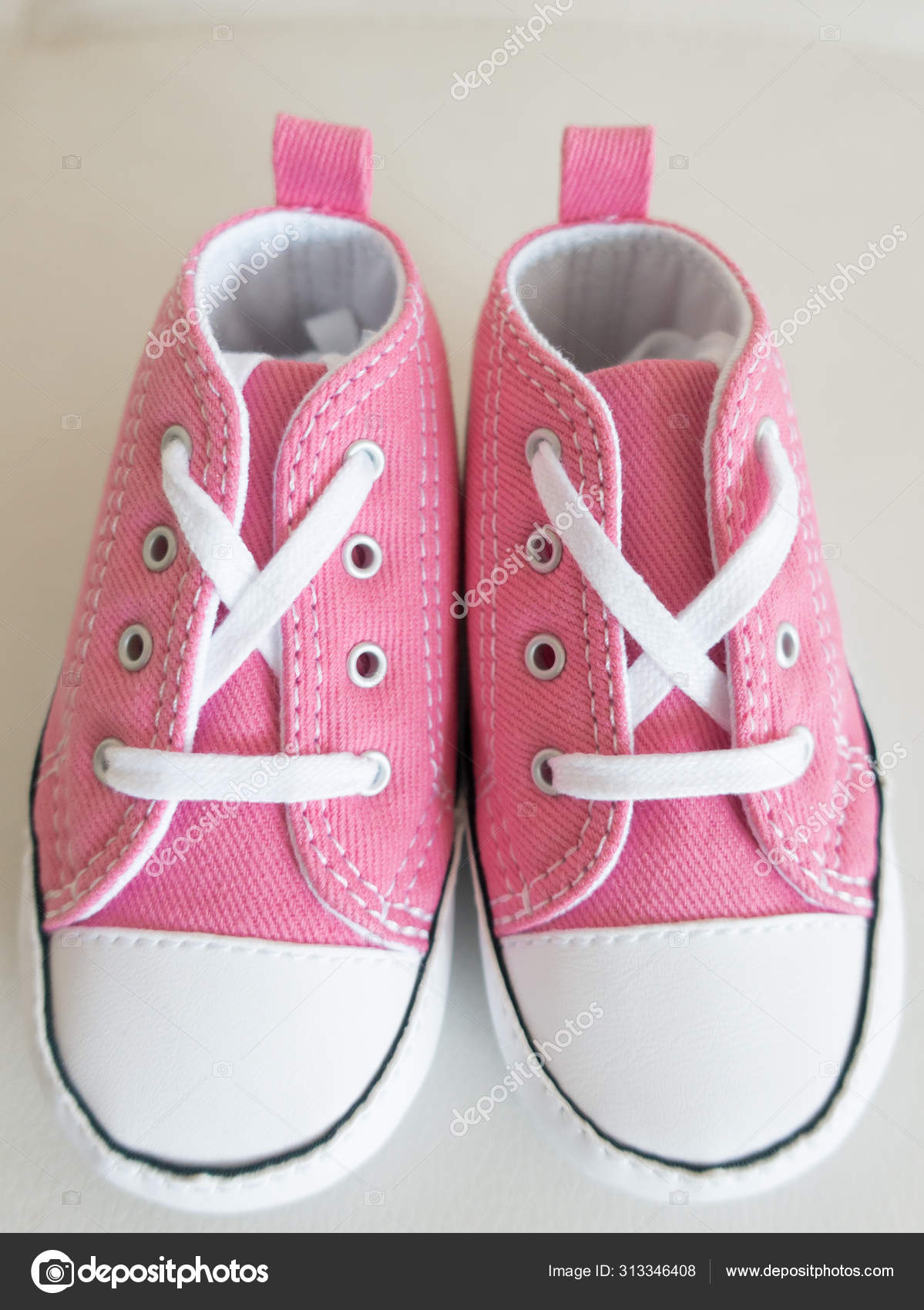 Pink baby Converse All Star sneakers. – Stock Editorial Photo ...