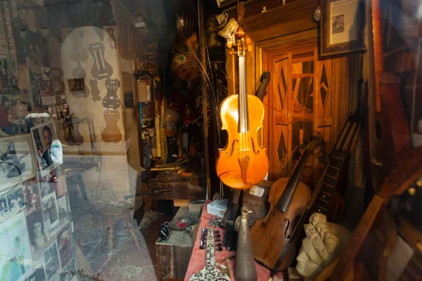 Antique Architecture Brique Artisanat Porte Florence Artisanat Instruments Italie Musique — Photo