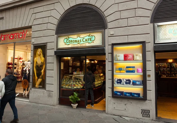 Firenze Olaszország 2017 November Coronas Caf Híres Cukrászda Bár Fagylaltozó — Stock Fotó