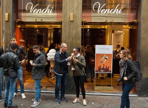Florencie Itálie Listopad 2017 Vnější Fasáda Obchodu Zmrzlinou Venchi Proslulá — Stock fotografie