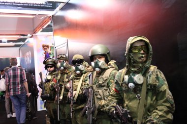 Moskova-Ekim 7: Askerler interaktif eğlence endüstrisi Igromir Moskova'da Uluslararası Sergisi 7 Ekim 2012 tarihinde savaşmaya hazırız