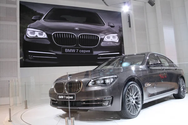 Moskau September Bmw 740Li Xdrive Auf Der Internationalen Ausstellung Der — Stockfoto