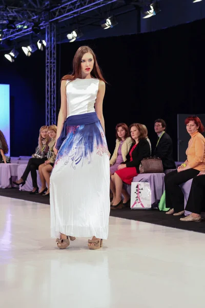 Москва Сентябрь Cpm Love Fashion Clothing Collection International Exhibition Fashion — стоковое фото