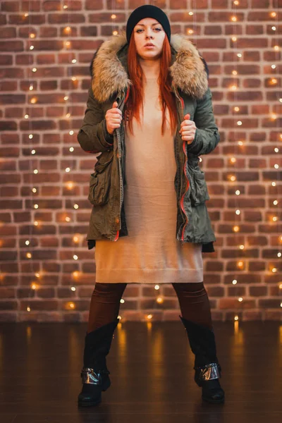 şapkalı serin güzel kızıl saçlı kız