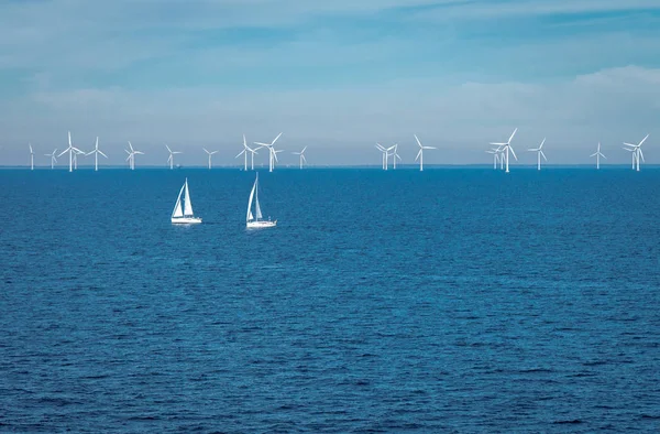 Wind Turbines Baltic Sea Clean Renewable Energy — Stock Photo, Image