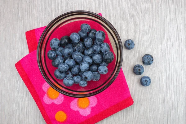Blueberries Bowl Table — Stock Photo, Image