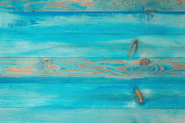 Blue wooden beach planks, empty background for copy space, top view — Stock Photo, Image