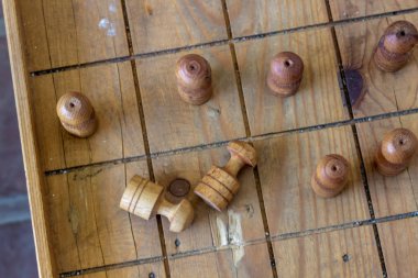 En iyi atış ahşap oyma satranç tablo. İzmir, Türkiye'de fotoğraf aldı.