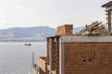 Cephe eski deniz arka ile bina eksik üst atış