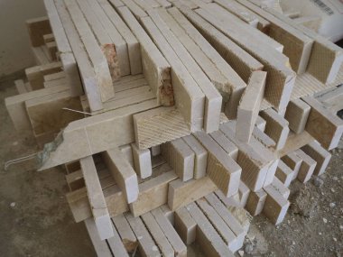 İç mekan temiz atış için mermer malzeme kümesi