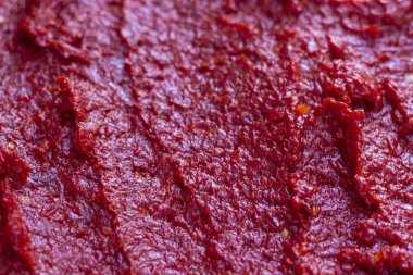 Sulu domates ezmesi yakın çekim detay çekim